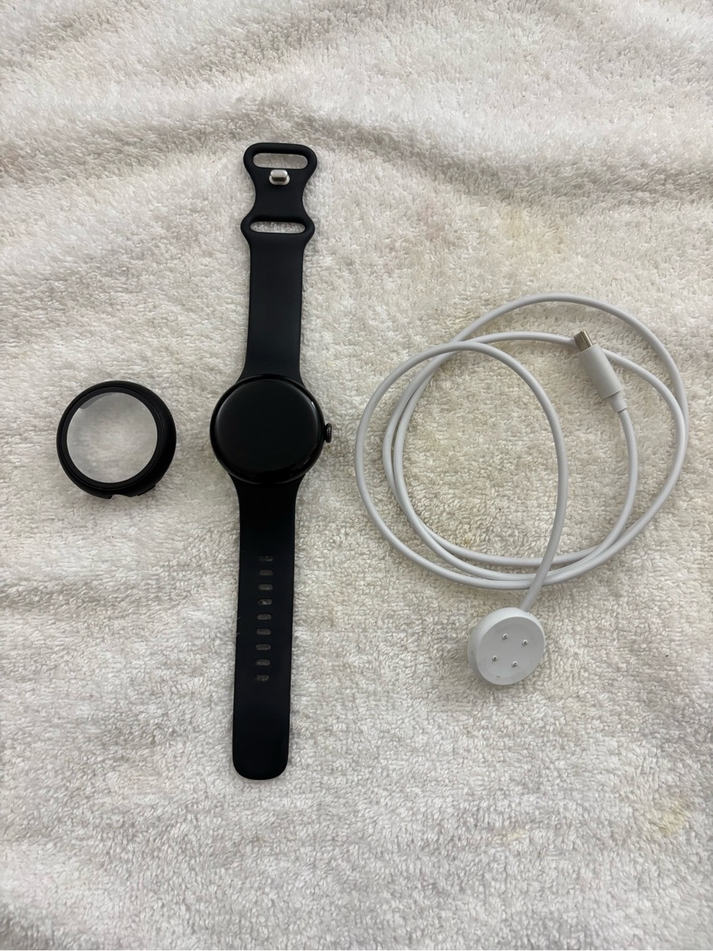 Google Pixel Watch 2 with Charger and Protective Bezel